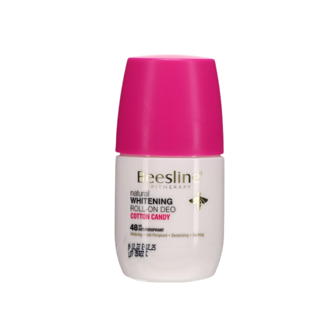 Beesline Whitening Roll On Deodorant Cotton Candy - 50ml | بيزلينرول اون مزيل العرق رول أون يفتح البشرة - برائحة السكاكر 50 مل