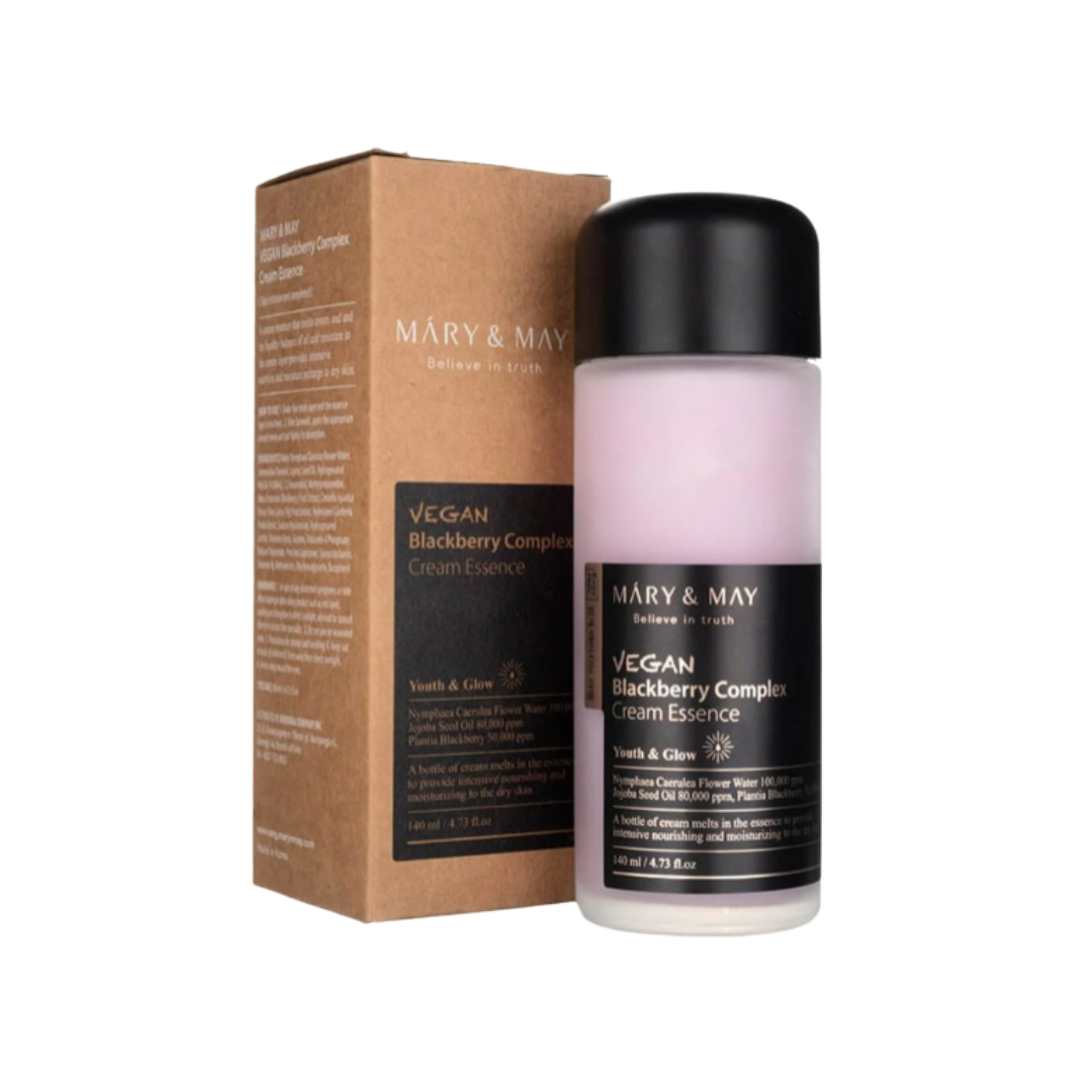 MARY & MAY Vegan Blackberry Complex Cream Essence - 140ml | ماري اند ماي  ايسنس كريمي بخلاصة التوت الأسود - 140 مل