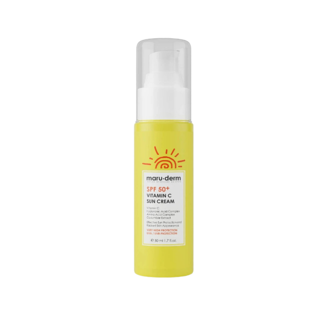 maru.derm Vitamin C Sun Cream Spf50 - 50ml | مارو.ديرم كريم واقي شمسي بفيتامين سي spf50 - 50 مل