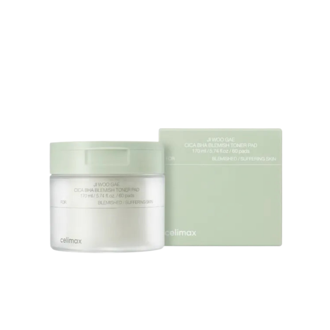 celimax Ji Woo Gae Cica BHA Blemish Toner Pad - 170ml | سيليماكس شرائح قطنية تونر بالسيكا و ال BHA - 170 مل