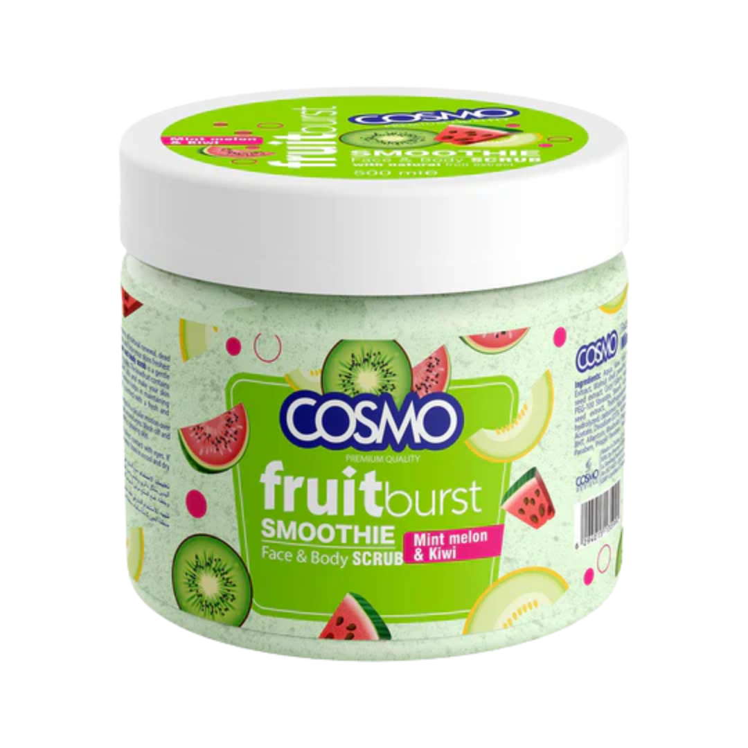 COSMO Smoothie Face & Body Scrub Mint Melon & Kiwi - 500ml | كوزمو مقشر للجسم بالبطيخ والكيوي - 500 مل