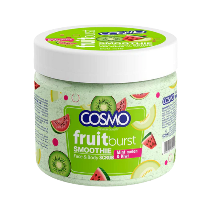 COSMO Smoothie Face & Body Scrub Mint Melon & Kiwi - 500ml | كوزمو مقشر للجسم بالبطيخ والكيوي - 500 مل