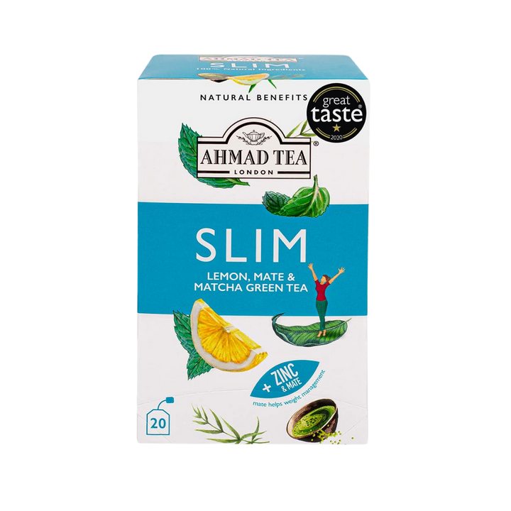 Ahmad Tea Green Tea Lemon Mate & Matcha Slim - 20 pcs | شاي احمد اكياس شاي الليمون والمتة والماتشا