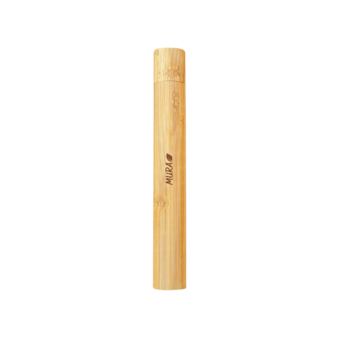 Mura Bamboo Toothbrush Case | مورا حافظة فرشاة الأسنان من خشب البامبو الطبيعي