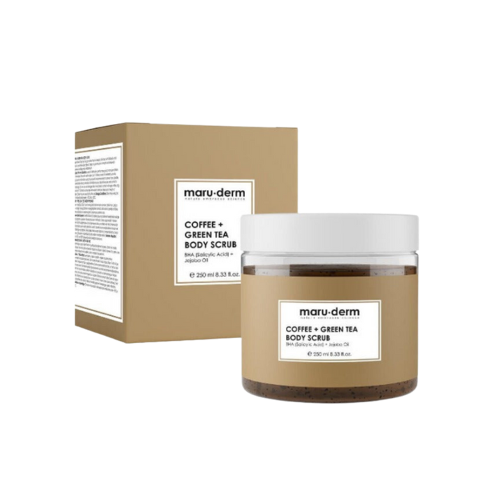 maru.derm Coffee + Green Tea Body Scrub - 250ml | مارو.ديرم مقشر الجسم بالقهوة و الشاي الأخضر - 250 مل