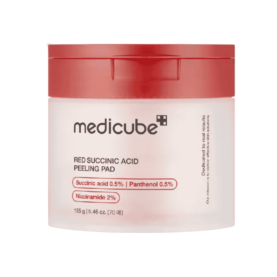 Medicube Red Succinic Acid Peeling 70 Pads - 155g | ميدي كيوب وسادات تقشير حمض السكسينيك الاحمر 70 وسادة - 155غ
