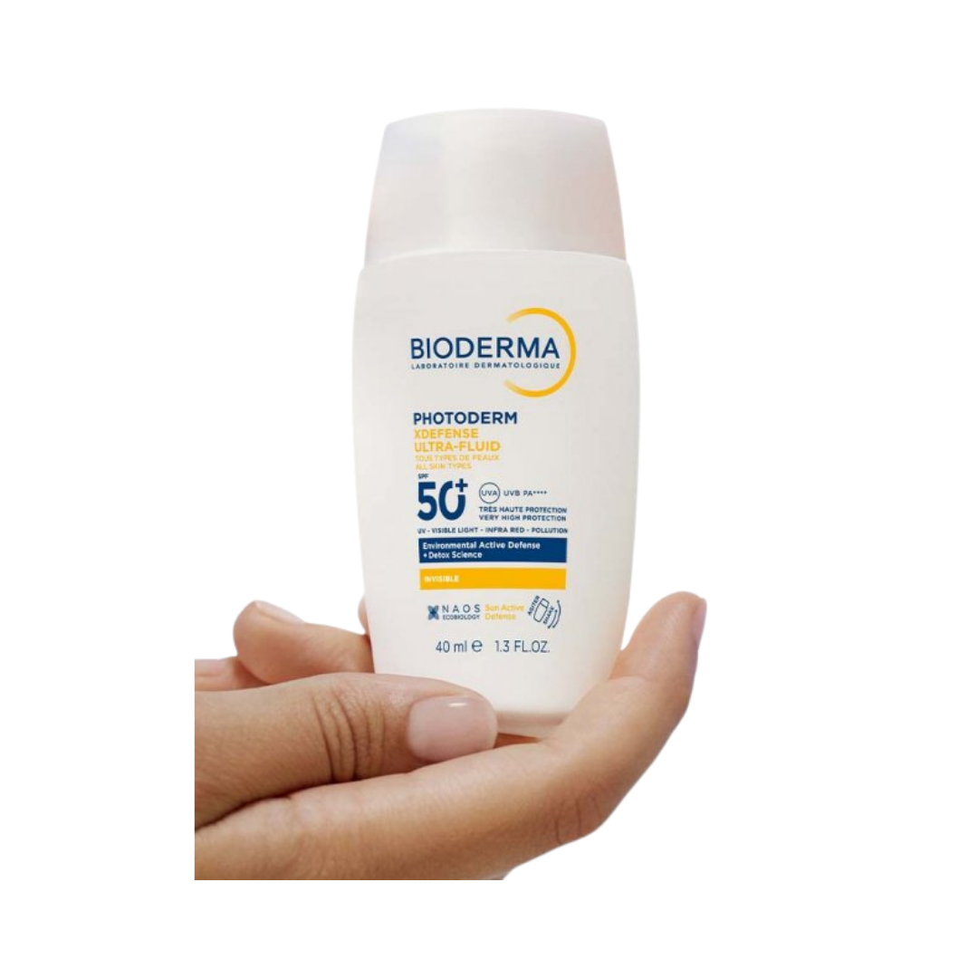 BIODERMA Photoderm XDefence Ultra-Fluid Invisible - 40ml | بيوديرما كريم واقي شمسي سائل خفيف على البشرة - 40 مل