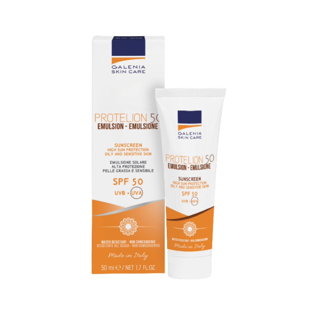 Galenia Protelion Emulsion Dermatological Sunscreen Spf 50 - 50ml | غالينيا واقي شمسي لكل انواع البشرة - 50 مل