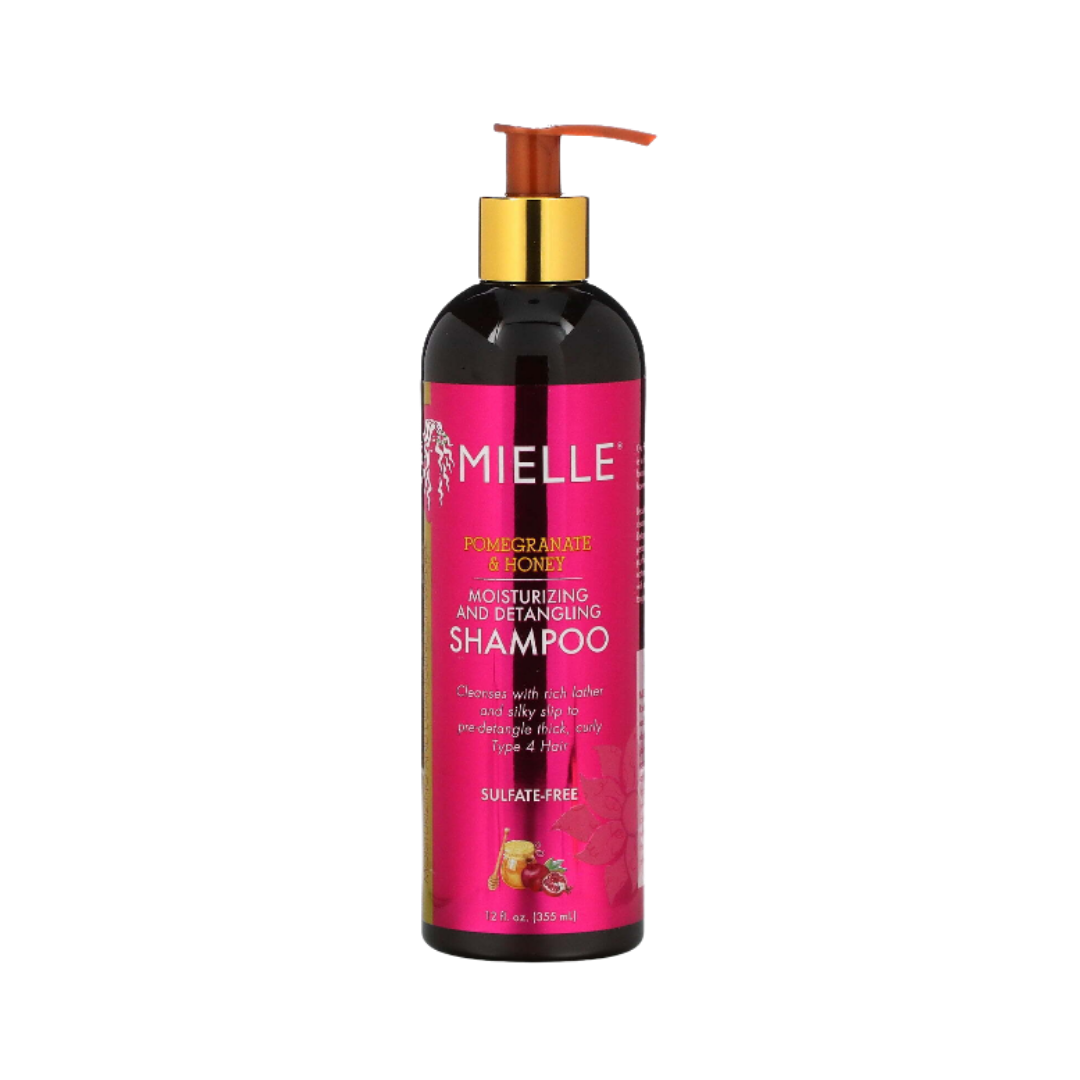 MIELLE Pomegranate & Honey Moisturizing and Detangling Shampoo - 355ml | ميلي شامبو بالرمان و العسل مرطب للشعر المجعد - 355 مل