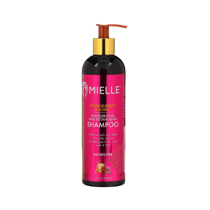 MIELLE Pomegranate & Honey Moisturizing and Detangling Shampoo - 355ml | ميلي شامبو بالرمان و العسل مرطب للشعر المجعد - 355 مل