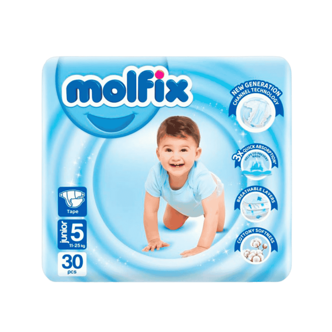 Molfix Comfy Like Moms Hug 30 Pcs | مولفيكس حفاضات للاطفال كومفي - 30 قطعة