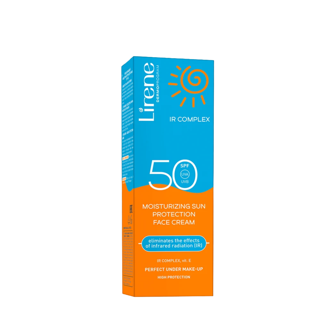 Lirene Moisturising Sun Protection Face Cream Spf 50 - 40ml | ليرين واقي شمسي حماية 50 - 40 مل