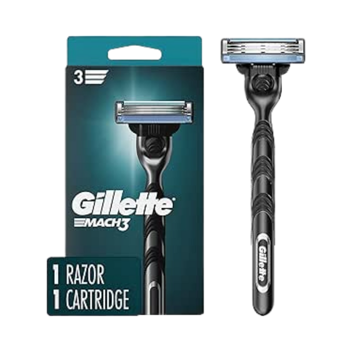Gillette Mach3 Razor for Men, 1 Razor Handle + 1 Blade Refill | جيليت شفرة حلاقة + 1 شريط حلاقة اضافي