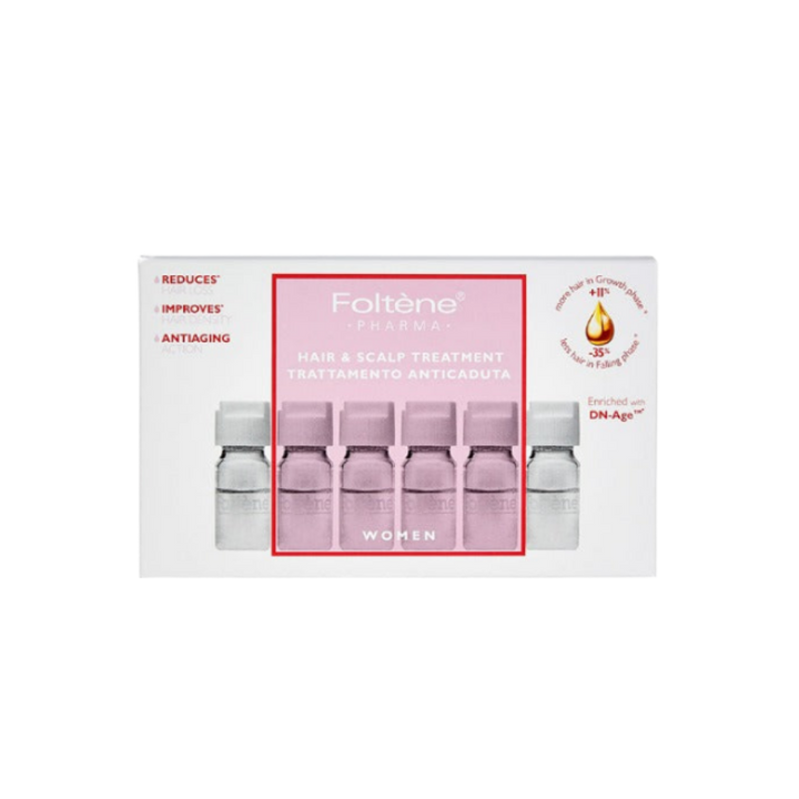 Foltene Pharma Anti-Hair Loss Treatment for Women - 12 ampoules  | فولتين فارما علاج مضاد لتساقط الشعر للنساء - 12 أمبولة