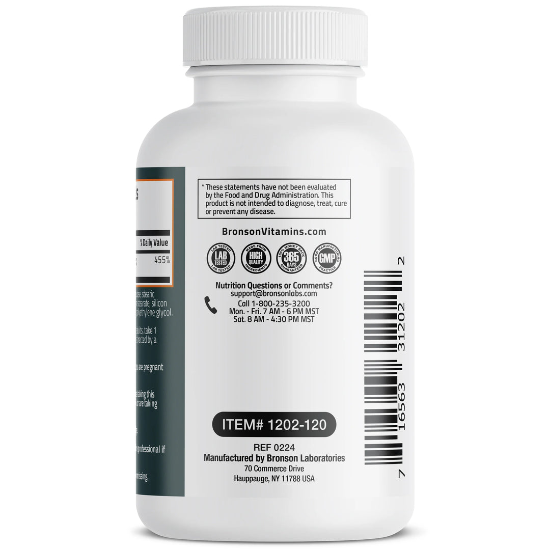 BRONSON Zinc 50 mg - 120 Vegetarian Capsules | برونسون زنك 50 ملغم - 120 كبسولة نباتية