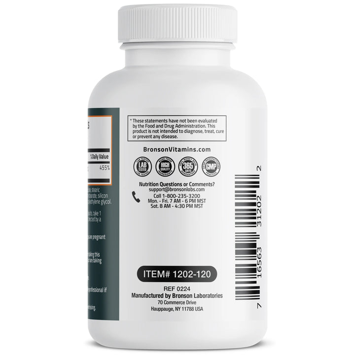 BRONSON Zinc 50 mg - 120 Vegetarian Capsules | برونسون زنك 50 ملغم - 120 كبسولة نباتية