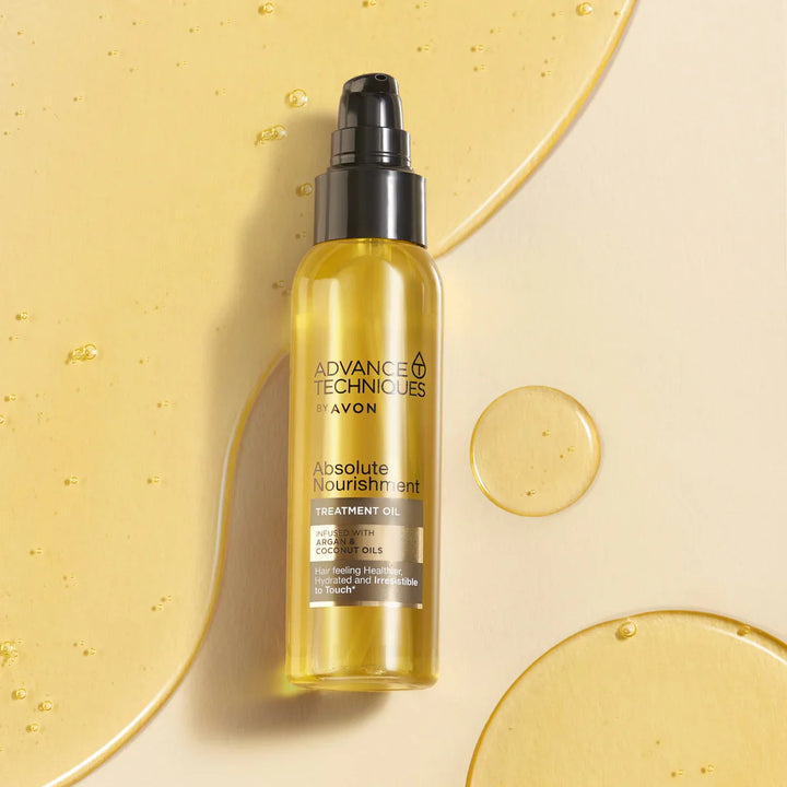 Avon Advance Techniques ABSOLUTE NOURISHMENT Treatment Oil Argan &Coconut - 100ml | افون زيت معالج للشعر- 100مل