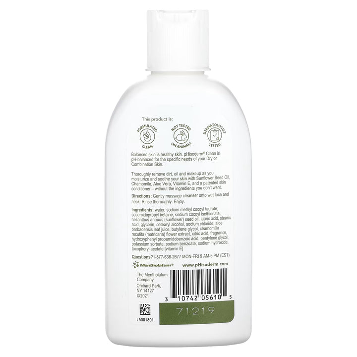 pHisoderm Clean Moisturizing Cream Cleanser - 177ml | بي اتش ايزوديرم غسول مرطب للوجه - 177 مل