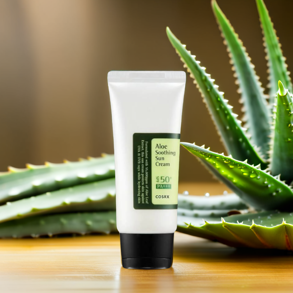 Cosrx Aloe Soothing Sun Cream SPF50 PA+++  - 50ml | كوزركس واقي شمس و مهدئ للبشرة Spf50 - 50 مل