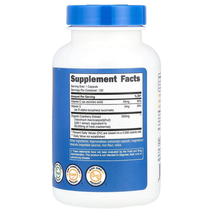 Nutricost Cranberry With Vitamins C & E 25,000Mg - 120 Capsules | نوتريكوست كرانبيري 25000 ملغ مع فيتامينات سي و إي - 120 كبسولة #2