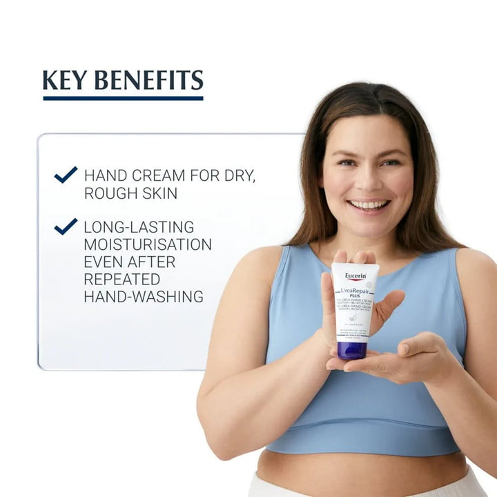 Eucerin Urea repair Plus Crema De Manos 5 Urea 2x  - 75ml| يوسيرين كريم الاصلاح لليدين في اليوريا 5% - 75 مل