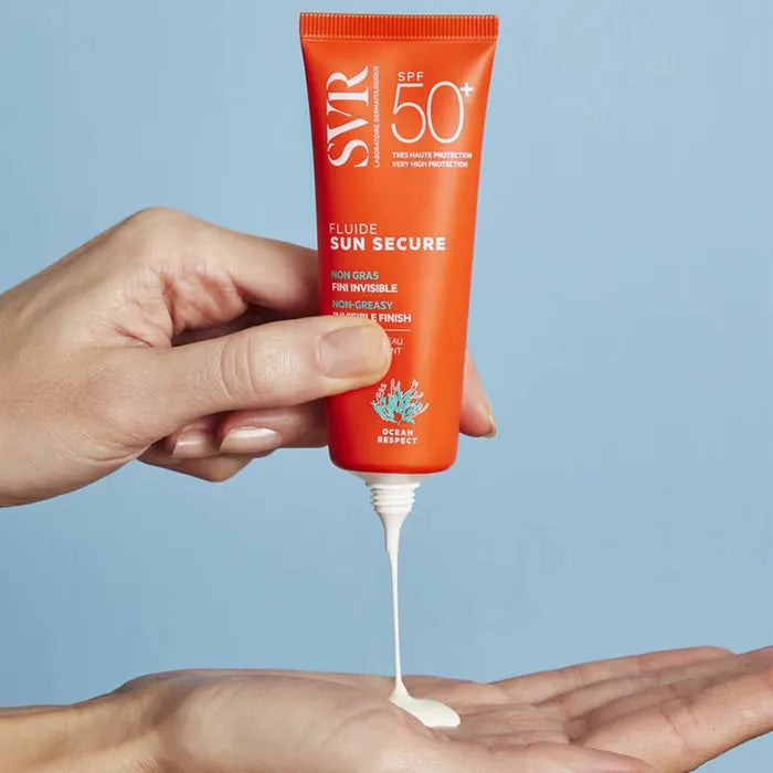 SVR Sun Secure SPF50+ Fluid - 50ml | اس في ار سائل واقي شمسي مع عامل حماية 50 - 50 مل