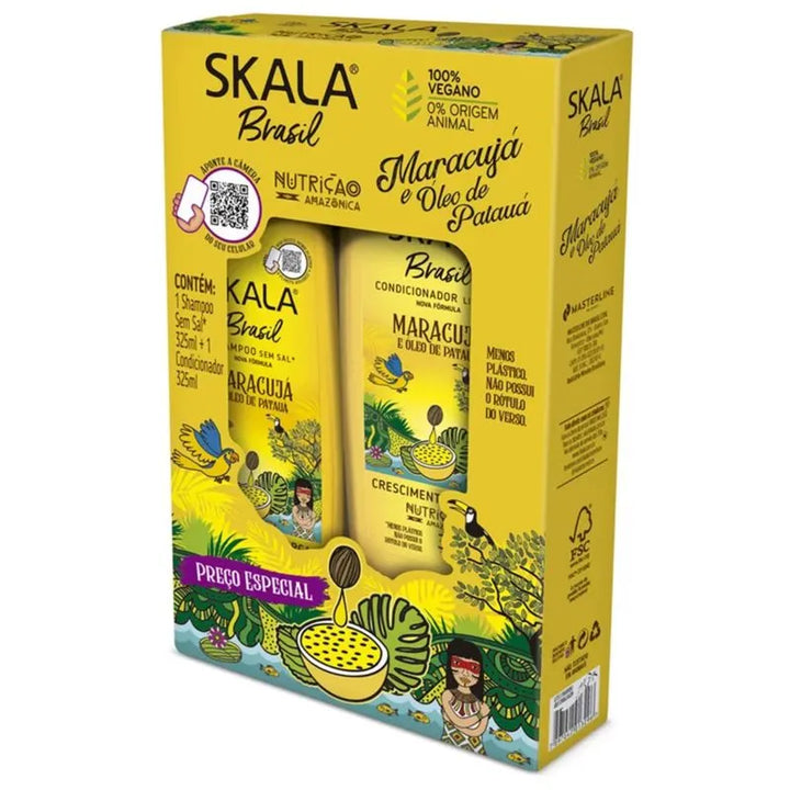 SKALA  Brasil Shampoo + Conditioner Maracujá e Óleo de Patauá - 325ml | سكالا شامبو + بلسم - 325 مل