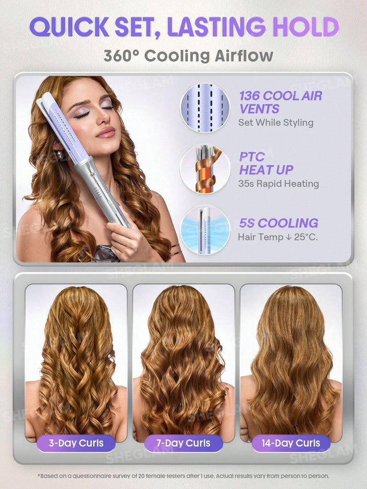SHEGLAM One Touch Airflow Styler Pro-25mm EU Plug - 1"/25mm | شيكلام جهاز تجعيد الشعر 25 مللي - 1"/25mm