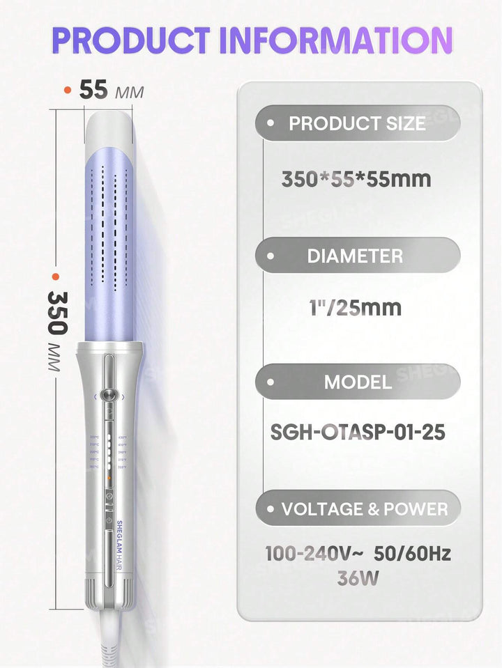 SHEGLAM One Touch Airflow Styler Pro-25mm EU Plug - 1"/25mm | شيكلام جهاز تجعيد الشعر 25 مللي - 1"/25mm