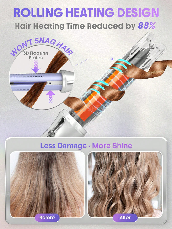 SHEGLAM One Touch Airflow Styler Pro-32mm EU Plug - 1.25" |شيكلام ون تاتش أيرفلو ستايلر برو 32 ملم بقابس أوروبي - 1.25 إنش