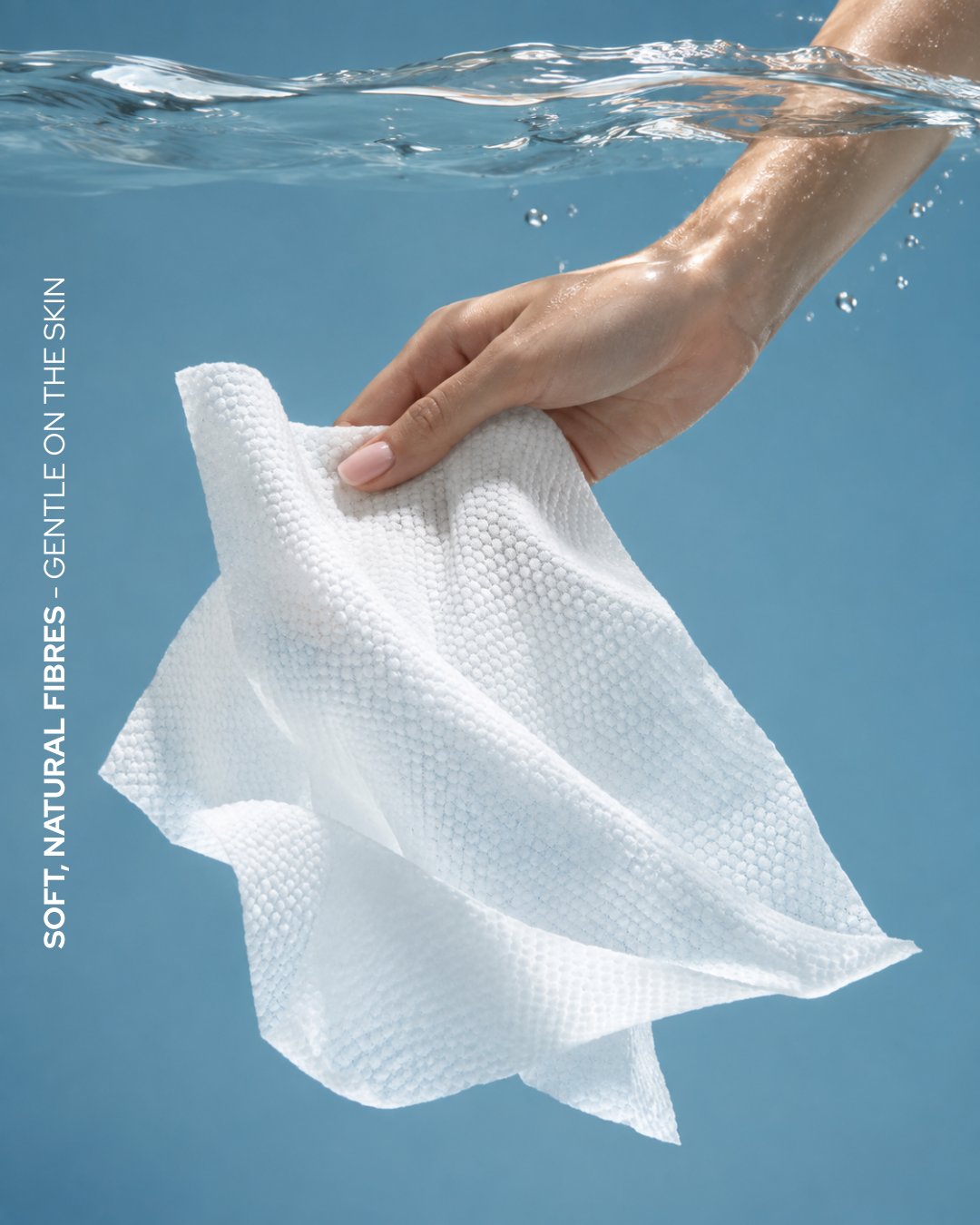 Soft pop 100% pure cotton 50 single use face towel | سوفت بوب مناديل وجه - 50 منديل