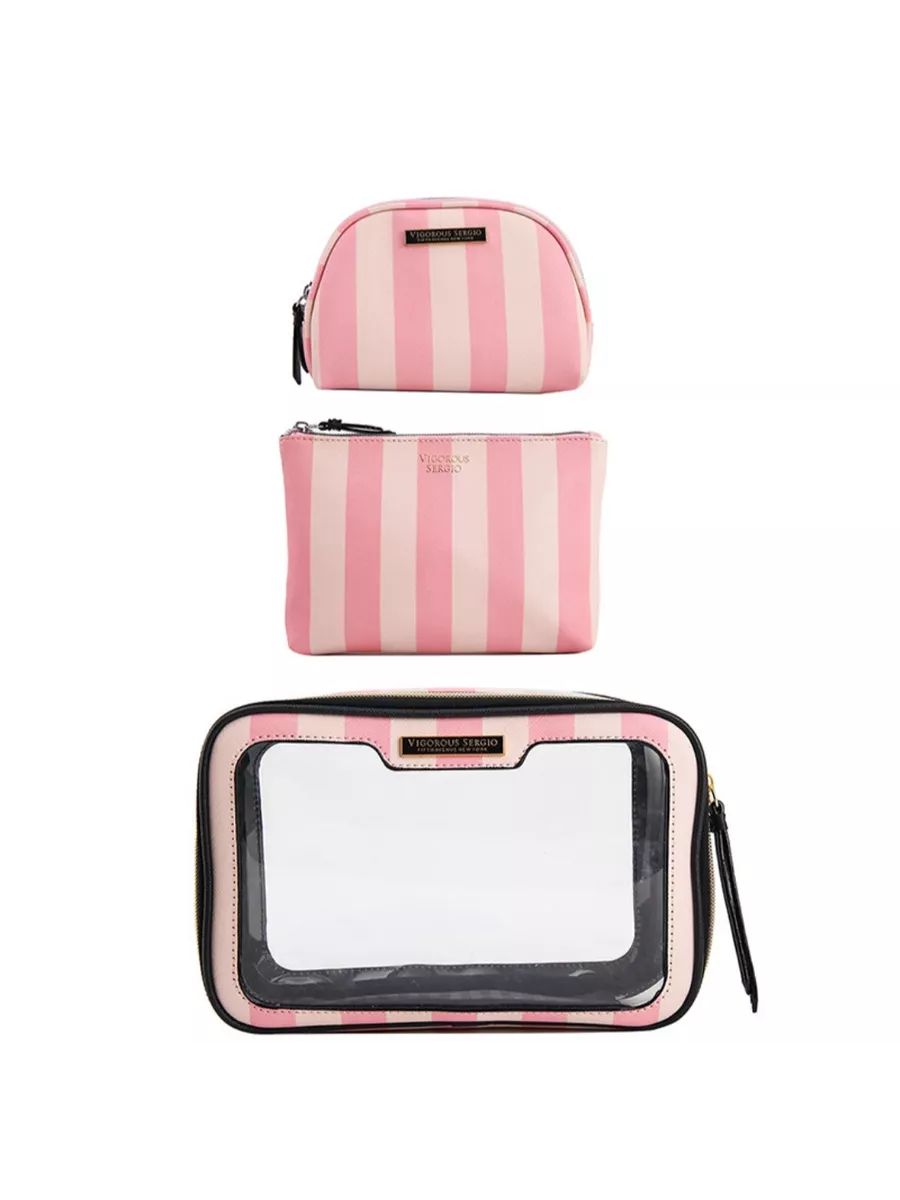 WASHBAG Pink floral-pattern rectangular bag set | فيغوروس سيرجيو مجموعة حقائب