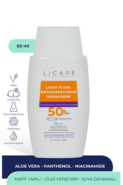 LICAPE Light Fluid Broadspectrum Sunscreen 50+ Spf - 50ml | ليكابي واقي شمس سائل خفيف SPF 50+ - 50مل #1