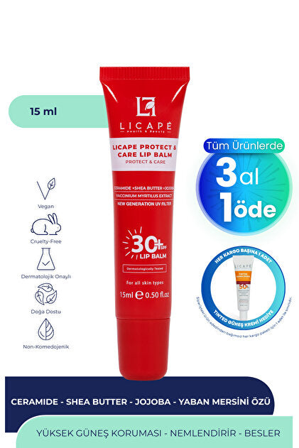 LICAPE Protect & Care Lip Balm - 15ml | ليكاب بلسم شفاه حماية ورعاية - 15مل #2
