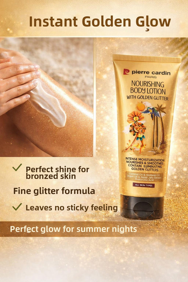 Pierre Cardin Nourishing Body Lotion with Golden Glitter - 200ml | بيير كاردان لوشن مرطب للجسم مع لمسة ذهبية - 200مل #2