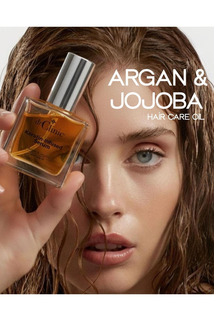 dr.Clininc Keratin Infused Serum Argan & Jojoba Hair Care Oil - 50ml | دكتور كلينيك سيروم شعر مع زيت الأركان والجوجوبا - 50مل #1