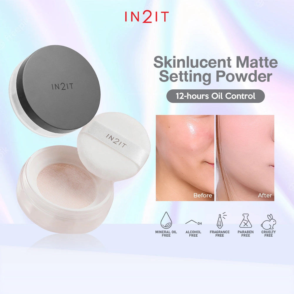 IN2IT Skinlucent Matte Setting Powder - 10g | ان تو ات لوس باودر شفافة - 10 غرام
