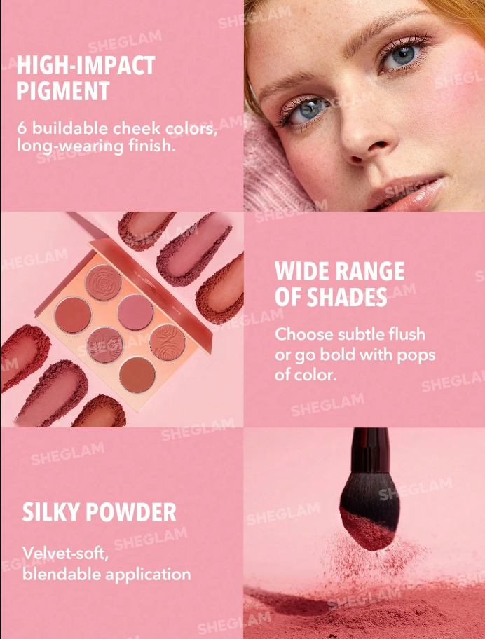 Sheglam Floral Flush Blush Palette - Blushing Bouquet | شيكلام بلاش للخدود بالوان زهرية