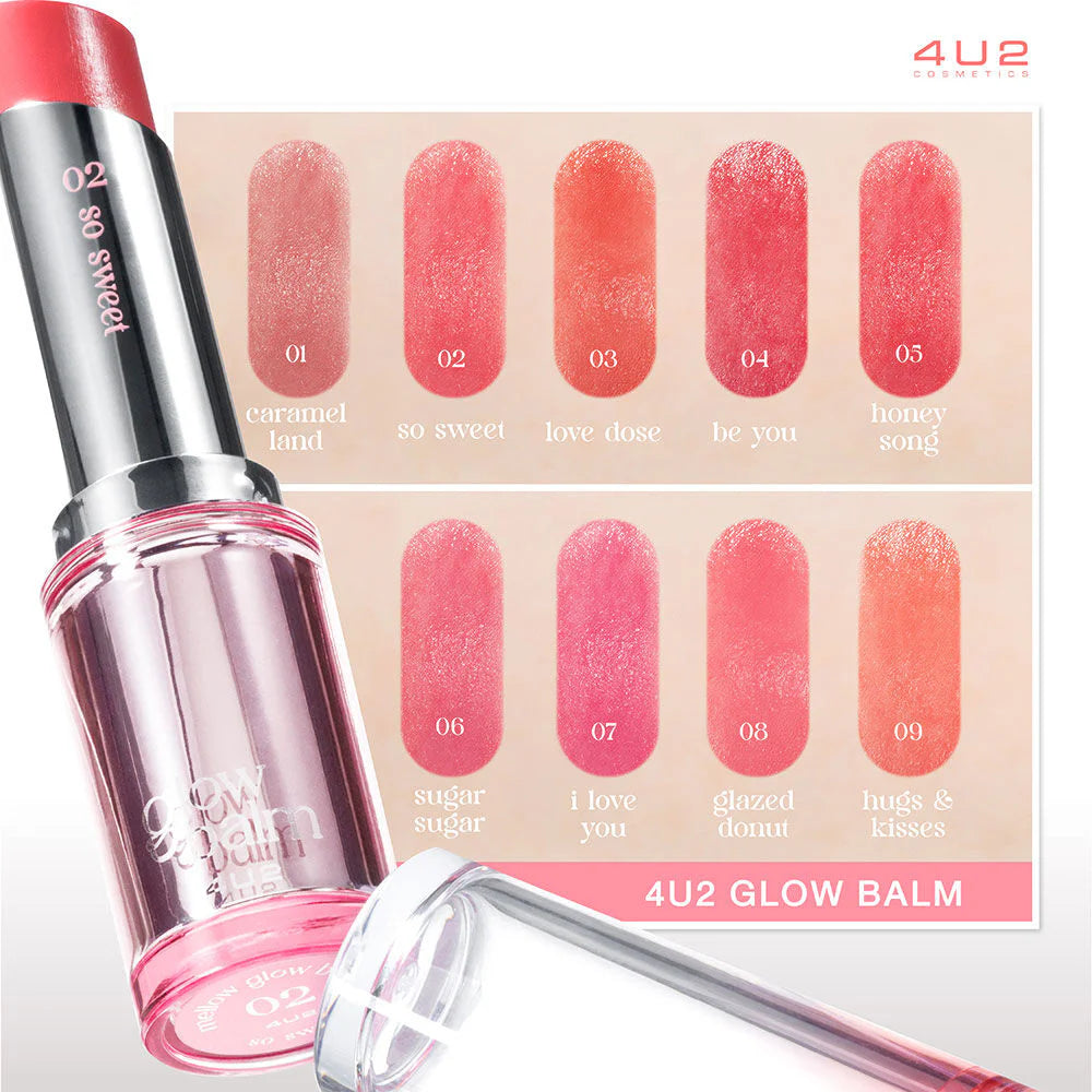 4U2 Mellow Glow Balm - 3g | فور يو تو مرطب وملمع الشفاه - 3غ