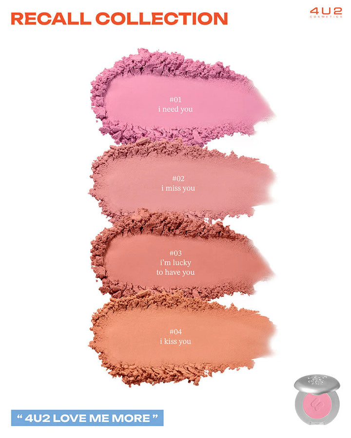 4U2 Love Me More Matte Blush - 3.2g | فور يو تو بلاش مطفي - 3.2غ