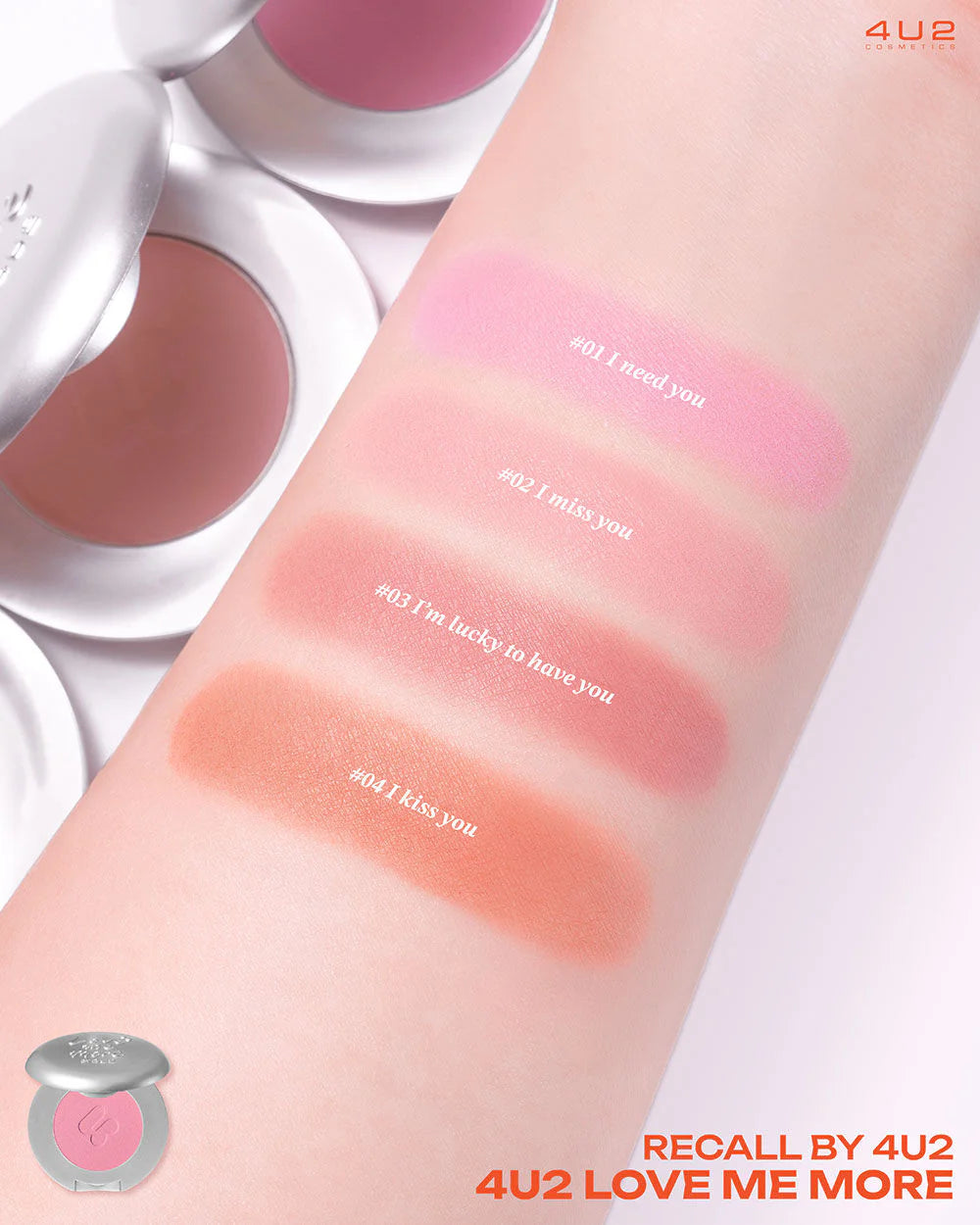 4U2 Love Me More Matte Blush - 3.2g | فور يو تو بلاش مطفي - 3.2غ