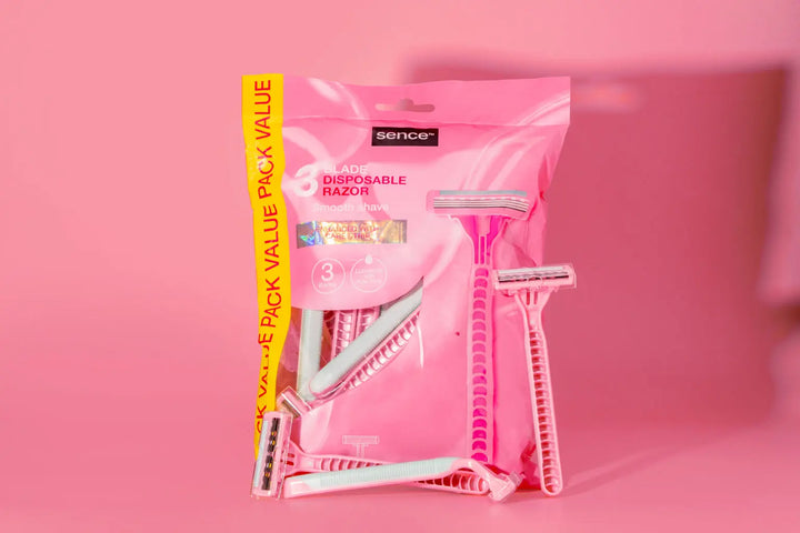 Sence 3 Blade Disposable Razor Smooth Shave - Pcs | سنس شفرات حلاقة أحادية الاستخدام 3 شفرات #3