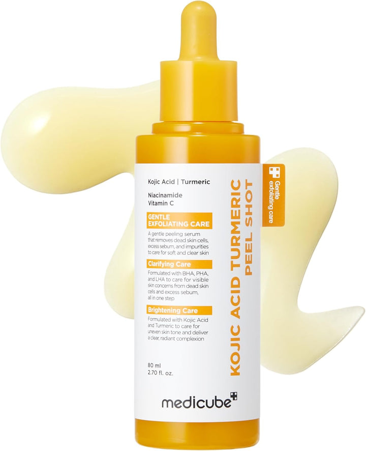 Medicube Kojic Acid Turmeric Peel Shot - 80ml | ميدي كيوب سيروم تقشير لطيف كوجيك أسيد وكركم - 80مل