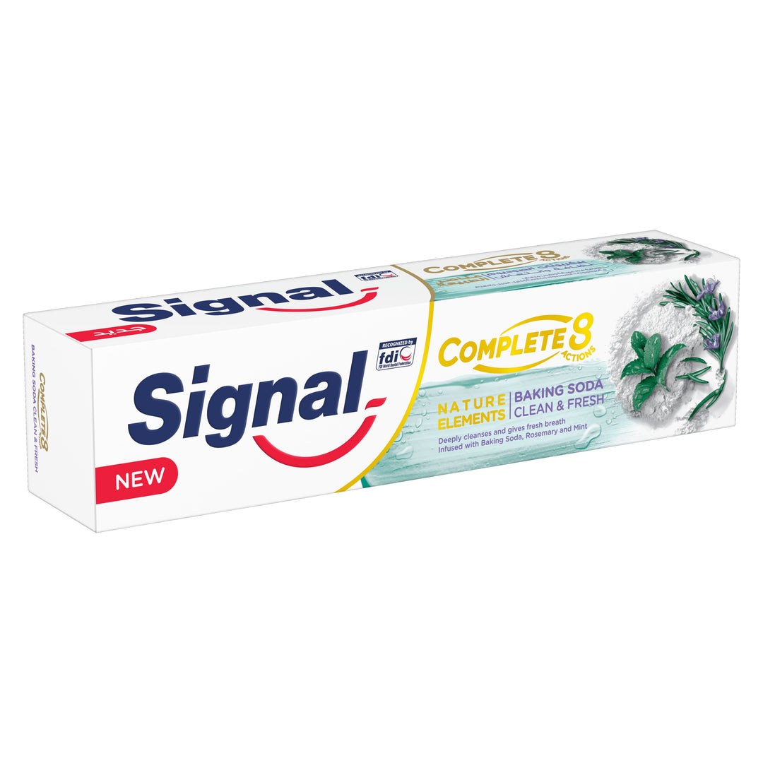 Signal Toothpaste Complete 8 Baking Soda White - 100ml | سيجنال معجون أسنان بيكربونات الصوديوم - 100مل #5