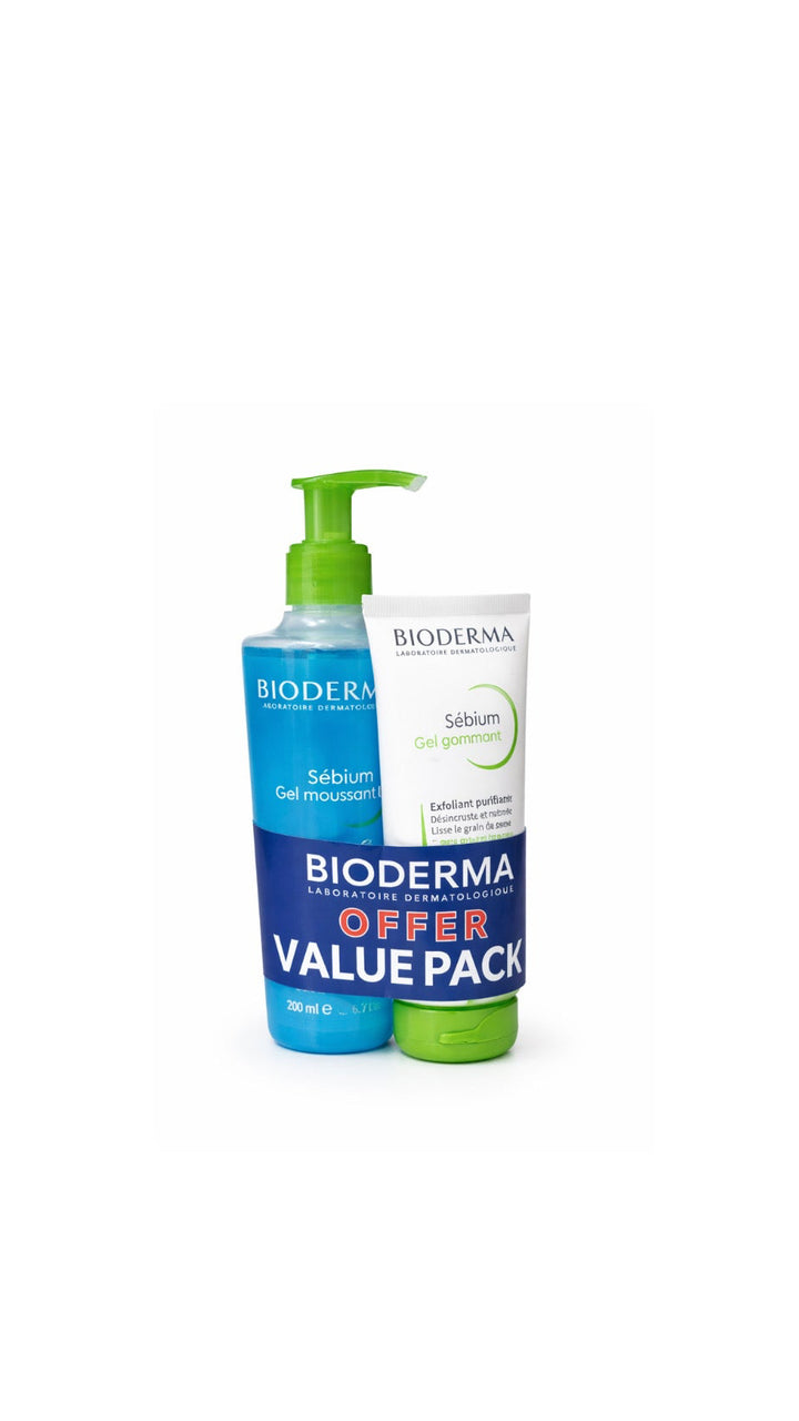 BIODERMA Offer Value Pack الغسول 200مل + المقشر100مل