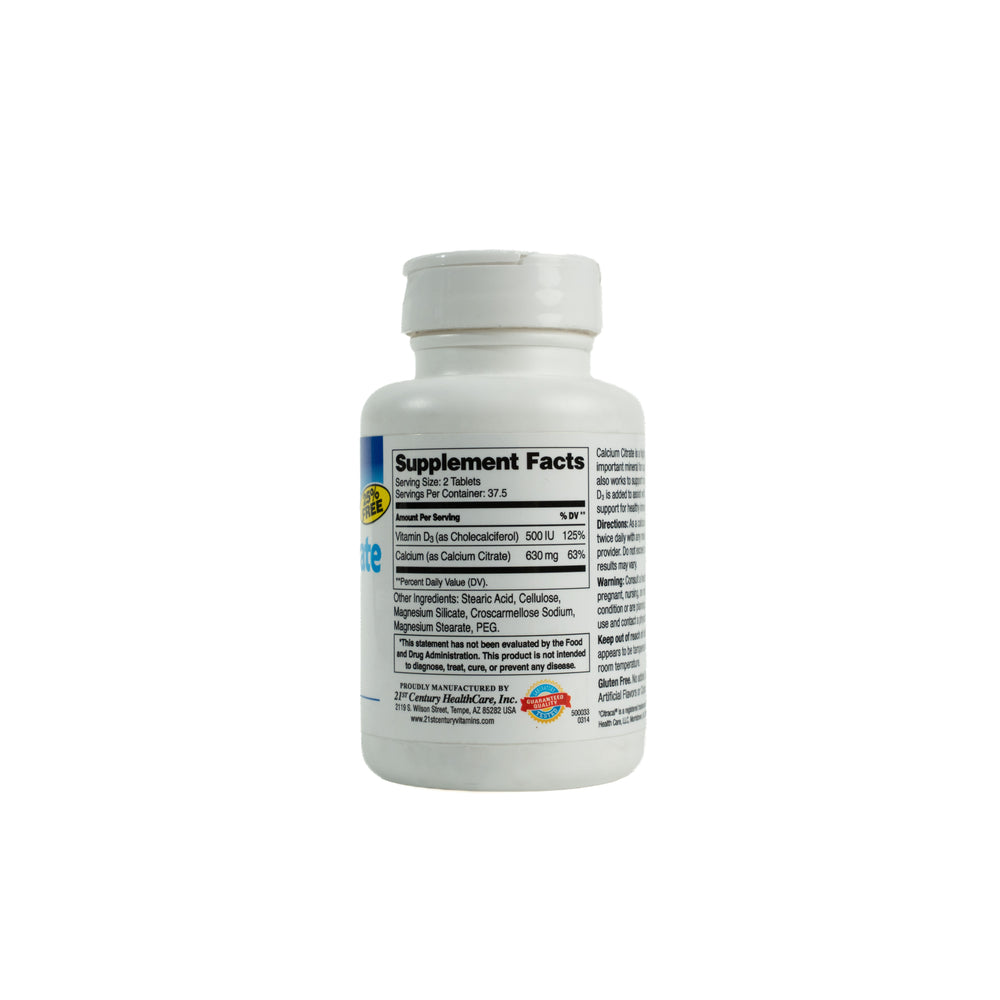 21st Century Calcium Citrate Plus D Maximum - 75 Tablets_1