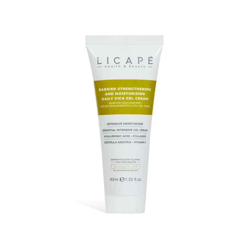 LICAPE Barrier Strengthening And Moisturizing Daily Cica Gel Cream - 40ml |  ليكابي كريم جل سيكا يومي لتقوية حاجز البشرة وترطيبها – 40 مل