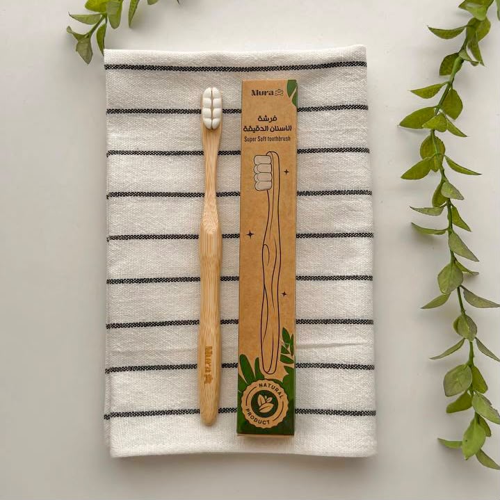 Mura Bamboo Toothbrush With Microfiber Bristles | مورا فرشة الاسنان بشعيرات مايكروفايبر