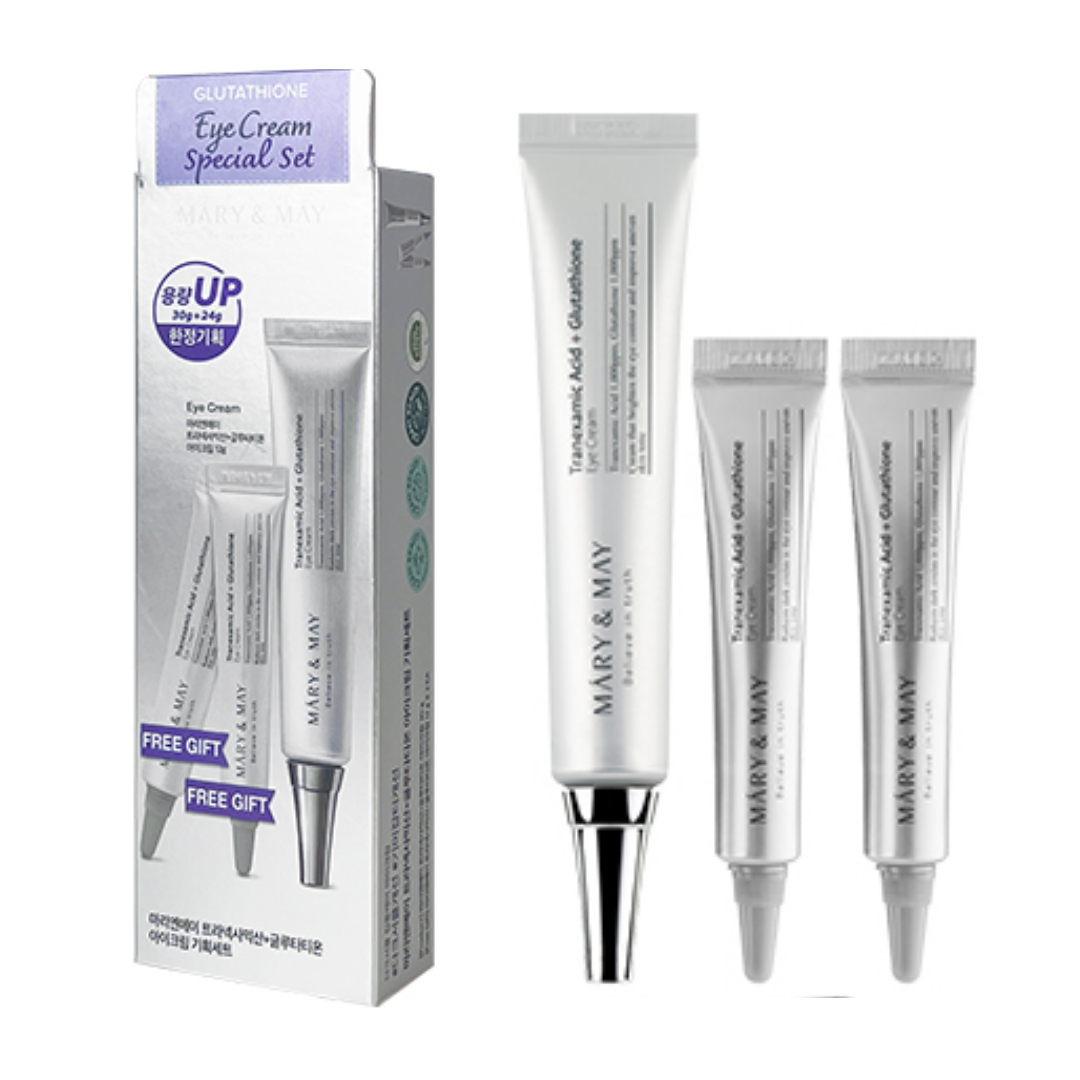 MARY&MAY Glutathione Eye Cream Special Set  - 30g+24g| ماري & ماي كريم العيون -30غرام+24غرام