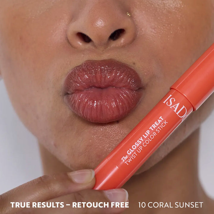 IsaDora The Glossy Lip Treat Twist Up Color Stick - 3.3g | إيزادورا قلم شفاه لامع - 3.3غ